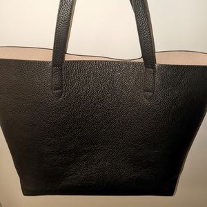 Cuyana Black Pebble Leather Tote
